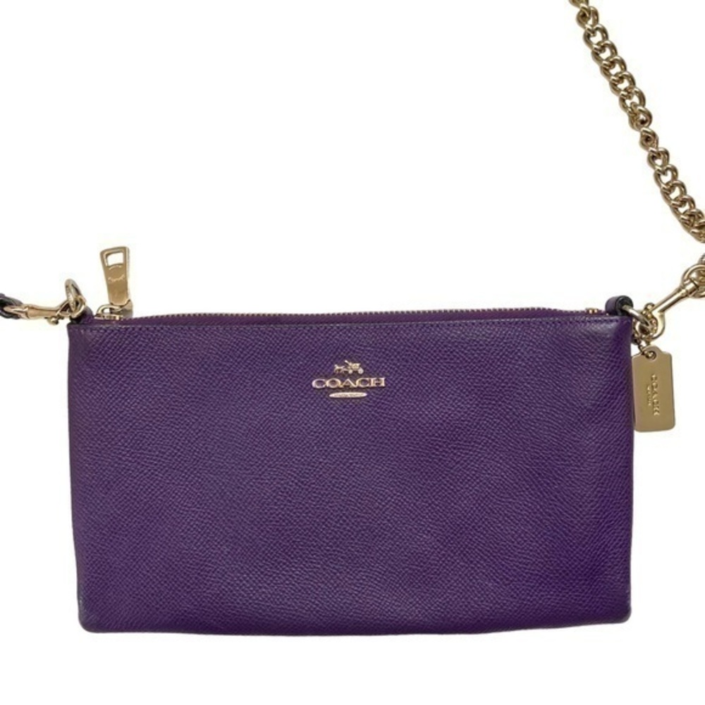 Coach 52385 purple grained leather Kylie crossbody bag